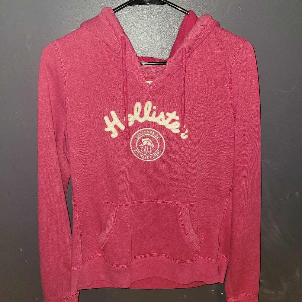 Pink Hollister hoodie L